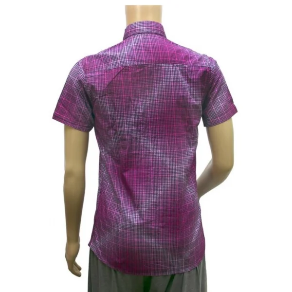 Generic Mens Cotton Mix Casual Men Shirts (Violet, L) - Image 2