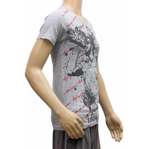 Generic Mens cotton Printed Men Tshirts (Grey, XS) - Image 3