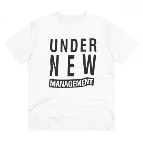 Generic Men's PC Cotton Under New Management Desing Printed T Shirt (Color: White, Thread Count: 180GSM)