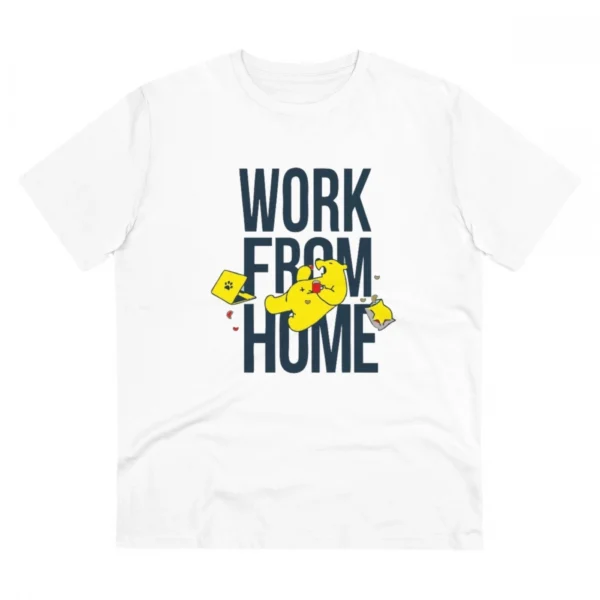 Generic Men's PC Cotton Work From Home Desing Printed T Shirt (Color: White, Thread Count: 180GSM)