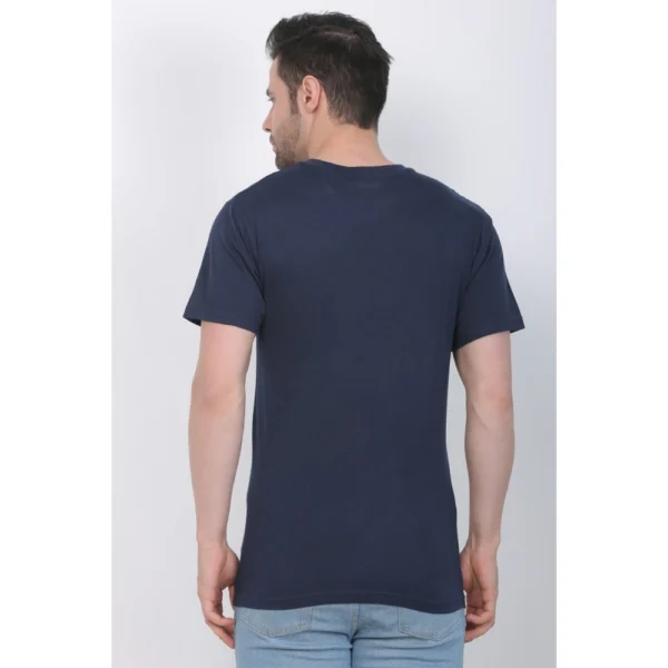 Generic Men's Cotton Jersey Round Neck Printed Tshirt (Navy) - Image 2