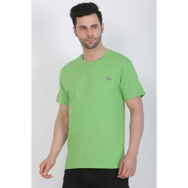 Generic Men's Cotton Jersey Round Neck Plain Tshirt (Pale Green) - Image 8