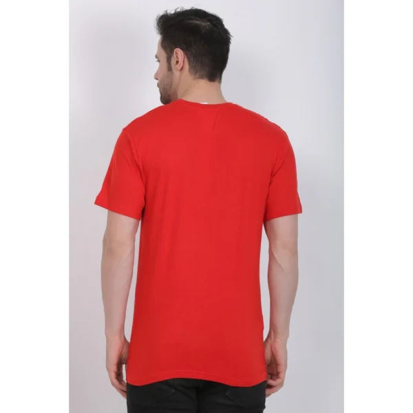 Generic Men's Cotton Jersey Round Neck Plain Tshirt (Red) - Image 3