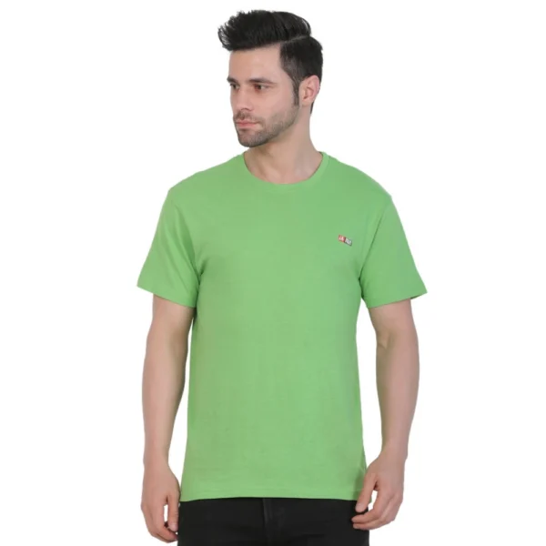 Generic Men's Cotton Jersey Round Neck Plain Tshirt (Pale Green)