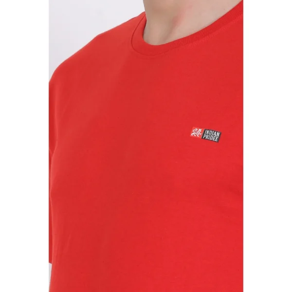 Generic Men's Cotton Jersey Round Neck Plain Tshirt (Red) - Image 5