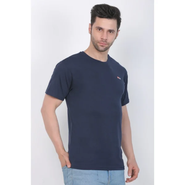 Generic Men's Cotton Jersey Round Neck Plain Tshirt (Navy) - Image 6