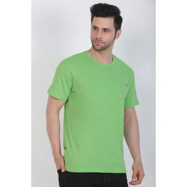 Generic Men's Cotton Jersey Round Neck Plain Tshirt (Pale Green) - Image 6