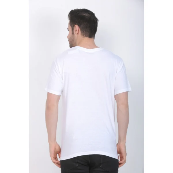 Generic Men's Cotton Jersey V Neck Plain Tshirt (White) - Image 2