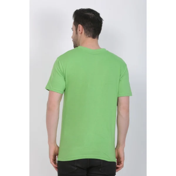 Generic Men's Cotton Jersey V Neck Plain Tshirt (Pale Green) - Image 2