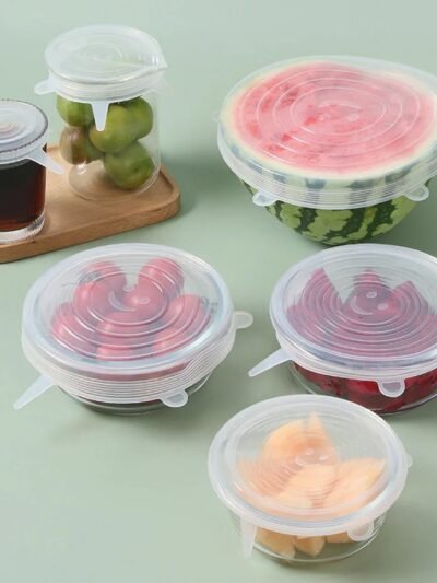 Silicone Stretch Lids – Reusable Food Cover Set (6 Pcs) | Tidy Table