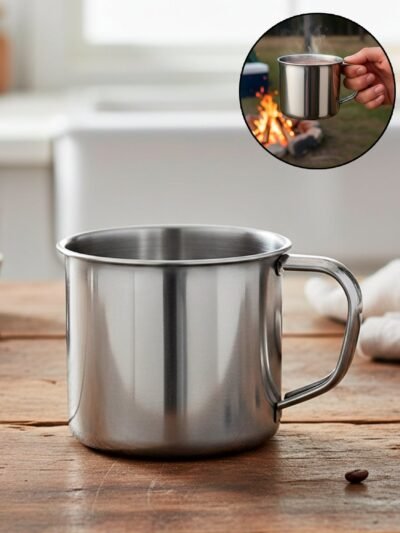 Stainless Steel Utility Mug – Durable Travel & Camping Cup