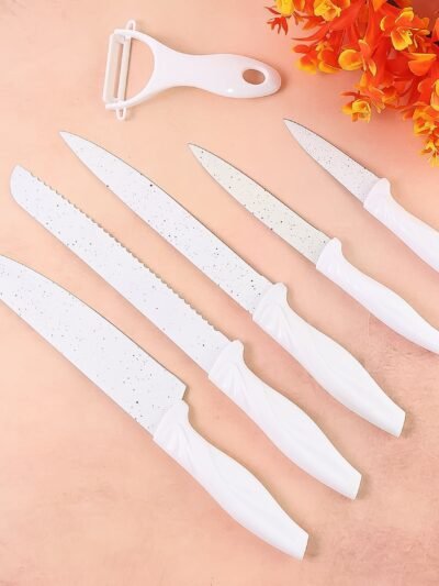 Marble Coated Kitchen Knife Set – 6-Piece Sharp & Stylish