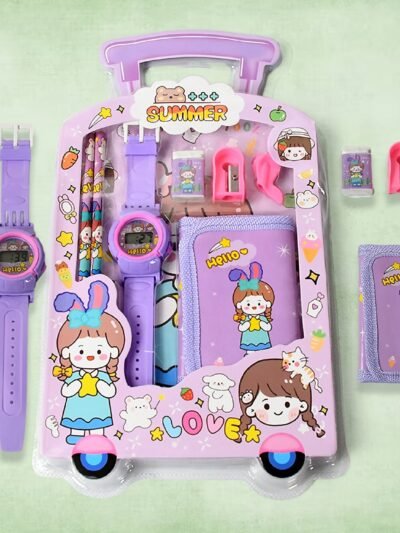 Kids Stationery Set – 7-in-1 School Kit for Girls & Boys |