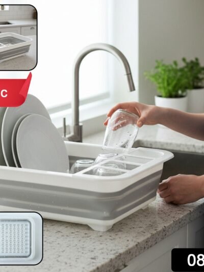 Foldable Plastic Dish Drying Rack – Space-saving & Portable Organizer