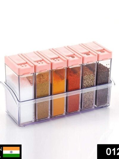 Plastic Spice Jars – Airtight 6-Piece Multicolor Set | Tidy Table