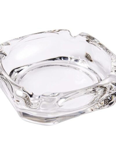 Crystal Glass Ashtray – Elegant Tabletop Decor | Organivo