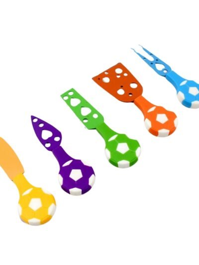 Cheese Knife Set – Stainless Steel Football Theme (5 Pcs) | Indo Glow