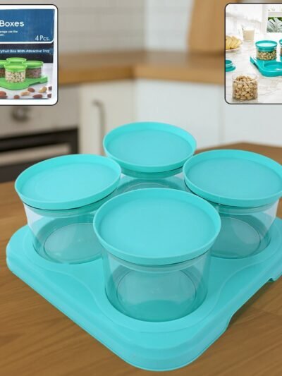 Mukhwas Dani Set – Airtight 4 Pc Jars with Stylish Tray | Organivo