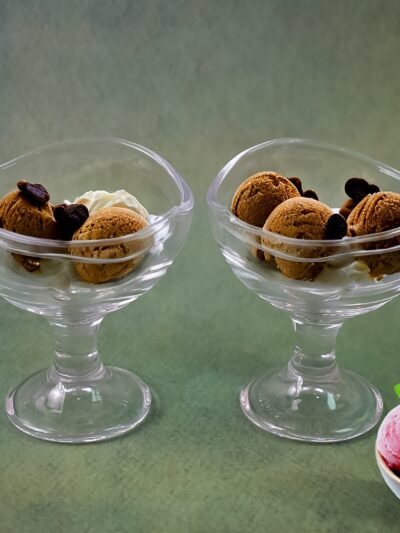 Glass Dessert Bowls � Elegant Footed Set for Ice Cream & Sweets | Indo Glow