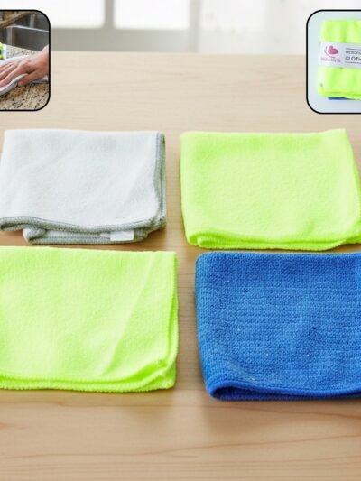 Microfiber Cleaning Cloths – Soft, Absorbent & Reusable for Streak-Free Surfaces