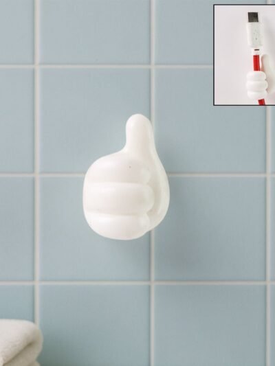 Hand-Shaped Wall Clip – Flexible Silicone Cable & Key Organizer