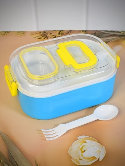 Kids Lunch Box � Durable Plastic with Spoon & Fork | Lunchie Bunchie