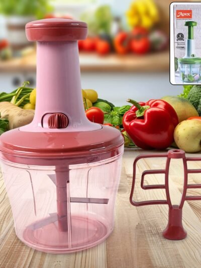 Push Chopper 1000ml – Sharp Stainless Steel Blades, Easy Prep