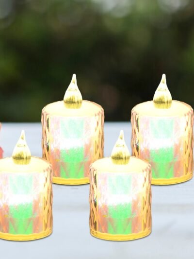 Flameless LED Candles – 4 Pc Decorative Tea Light Set | Indo Glow