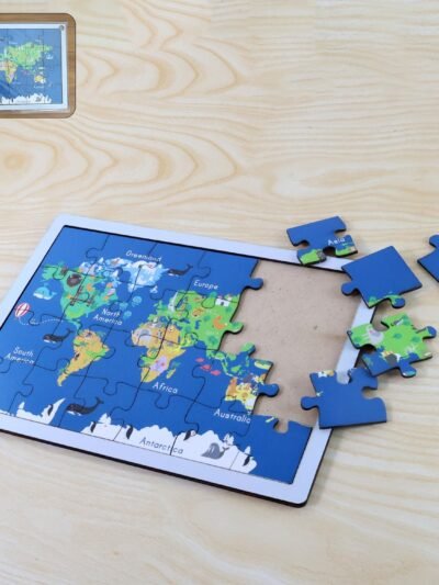 Wooden Peg Puzzle Board for Kids – Easy-Grip Educational Toy