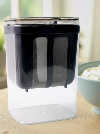 Yogurt Strainer with Storage Container – 1100ml Plastic & Steel