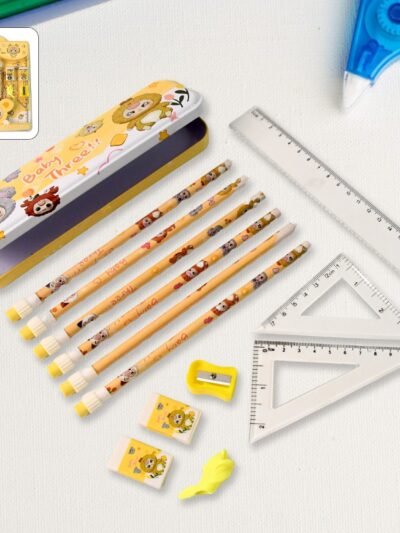 Kids Stationery Kit – 14-Piece Cartoon School Supplies Set