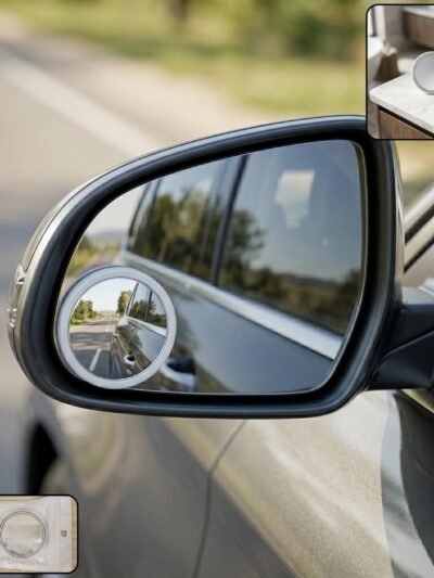 360� Adjustable Blind Spot Mirror � Wide Angle for Safer Driving