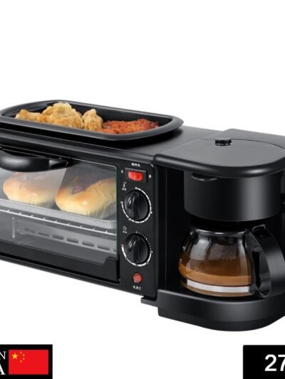 3-in-1 Breakfast Maker – Toaster Oven, Grill & Coffee | Indo Glow