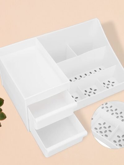 Desktop Cosmetic Storage Box – Large Capacity 9 Compartments | Organivo