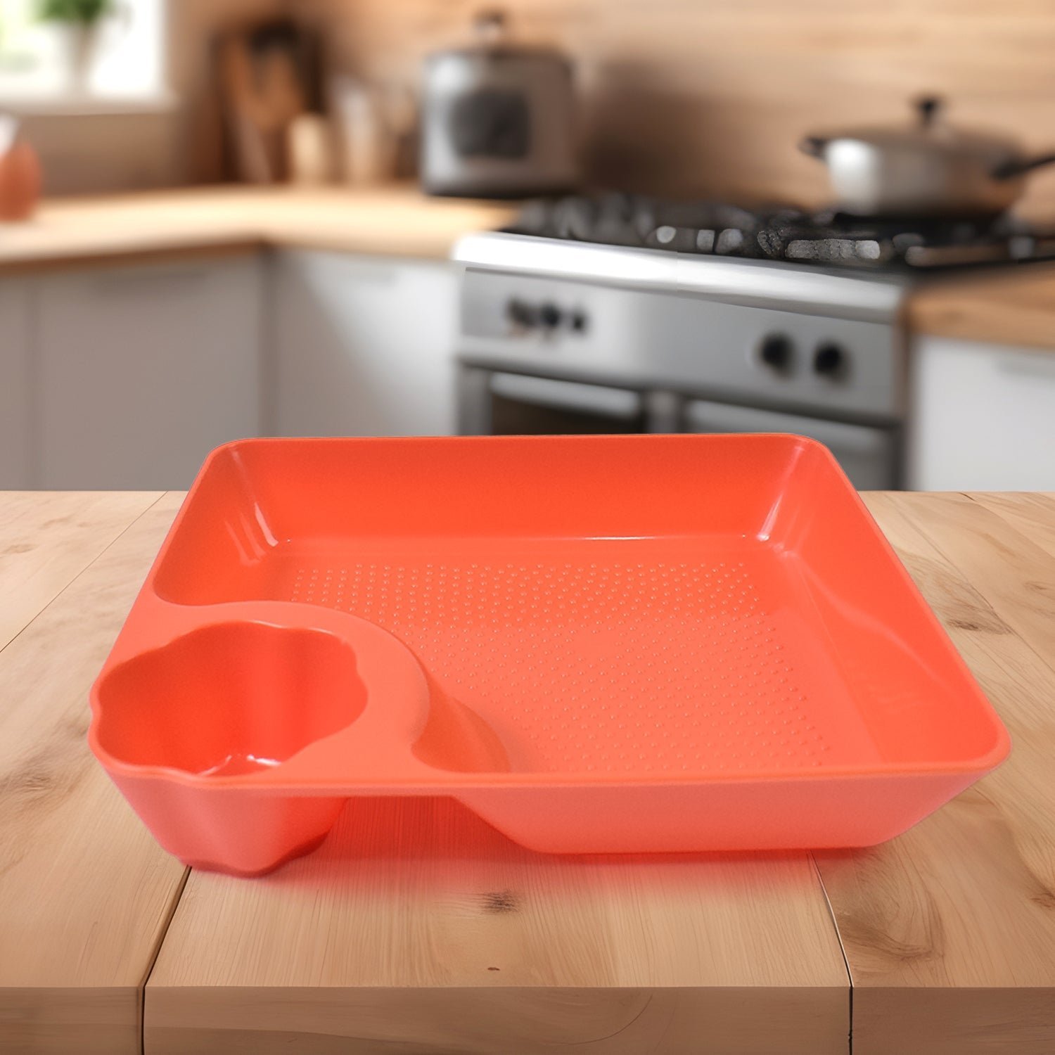 Plastic Plates with Dipping Saucer � Perfect for Snacks & Party Serveware