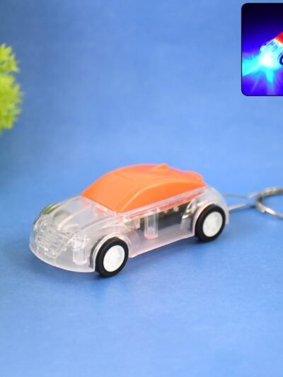 Mini Car LED Keychain Light – Bright Flashing Headlights Toy