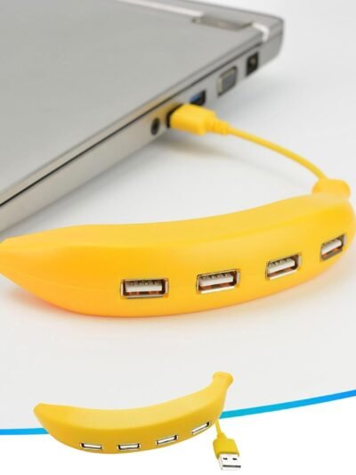 Banana Shape USB Hub – 4-Port 2.0 Splitter | Wiregenix