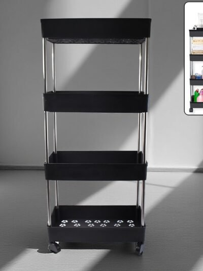 Movable Storage Rack Trolley – 4-Layer Heavy Duty Organizer