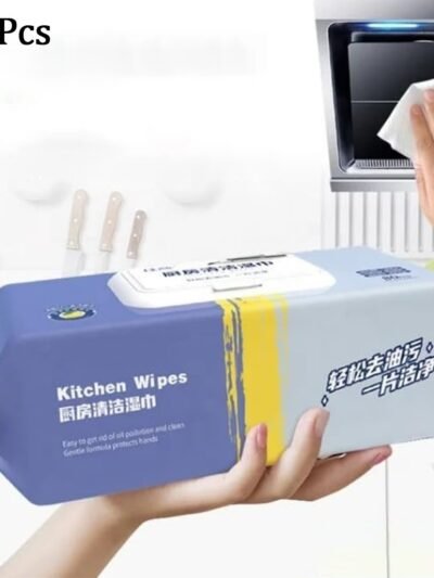 Kitchen Cleaning Wipes – Grease & Glass Removal (80 Pcs) | Velvet Wipe