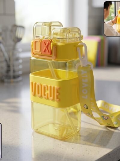 Kids Water Bottle � Leakproof Straw & Portable Carry Strap