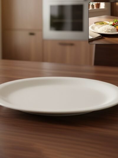 Round Dinner Plate 28cm – Durable & Heat-Resistant Serving Plate