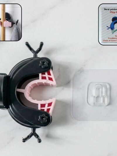 Antler Style Wall Mounted Mop & Broom Holder – Adjustable Grip, No Drills