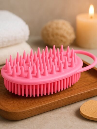 Silicone Soft Bristle Bath Brush – Exfoliate & Massage Skin