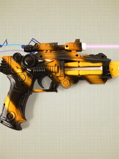 LED Laser Gun Toy – Battery Operated Space Blaster with Lights & Sound
