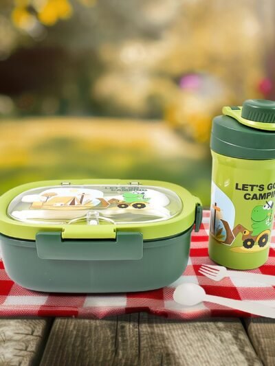 Leak-Proof Lunch Box Set � 3 Compartment with Bottle | Lunchie Bunchie