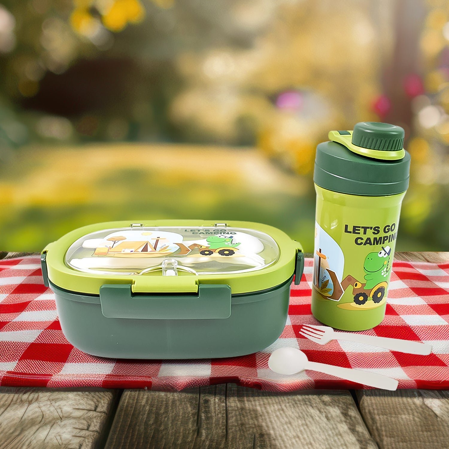 Leak-Proof Lunch Box Set � 3 Compartment with Bottle | Lunchie Bunchie