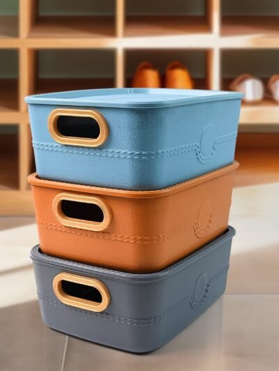 Plastic Storage Basket Set – Durable & Multipurpose Organizer