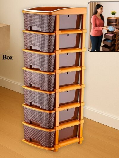 7-Layer Plastic Storage Drawer Organizer – Durable & Spacious