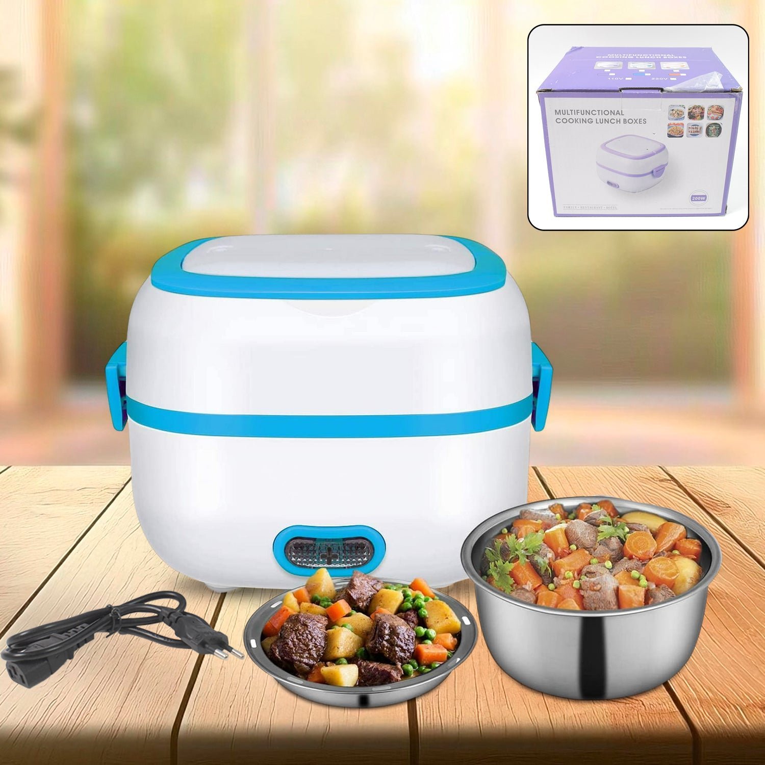 Electric Lunch Box � 3-in-1 Stainless Steel Food Heater | Lunchie Bunchie