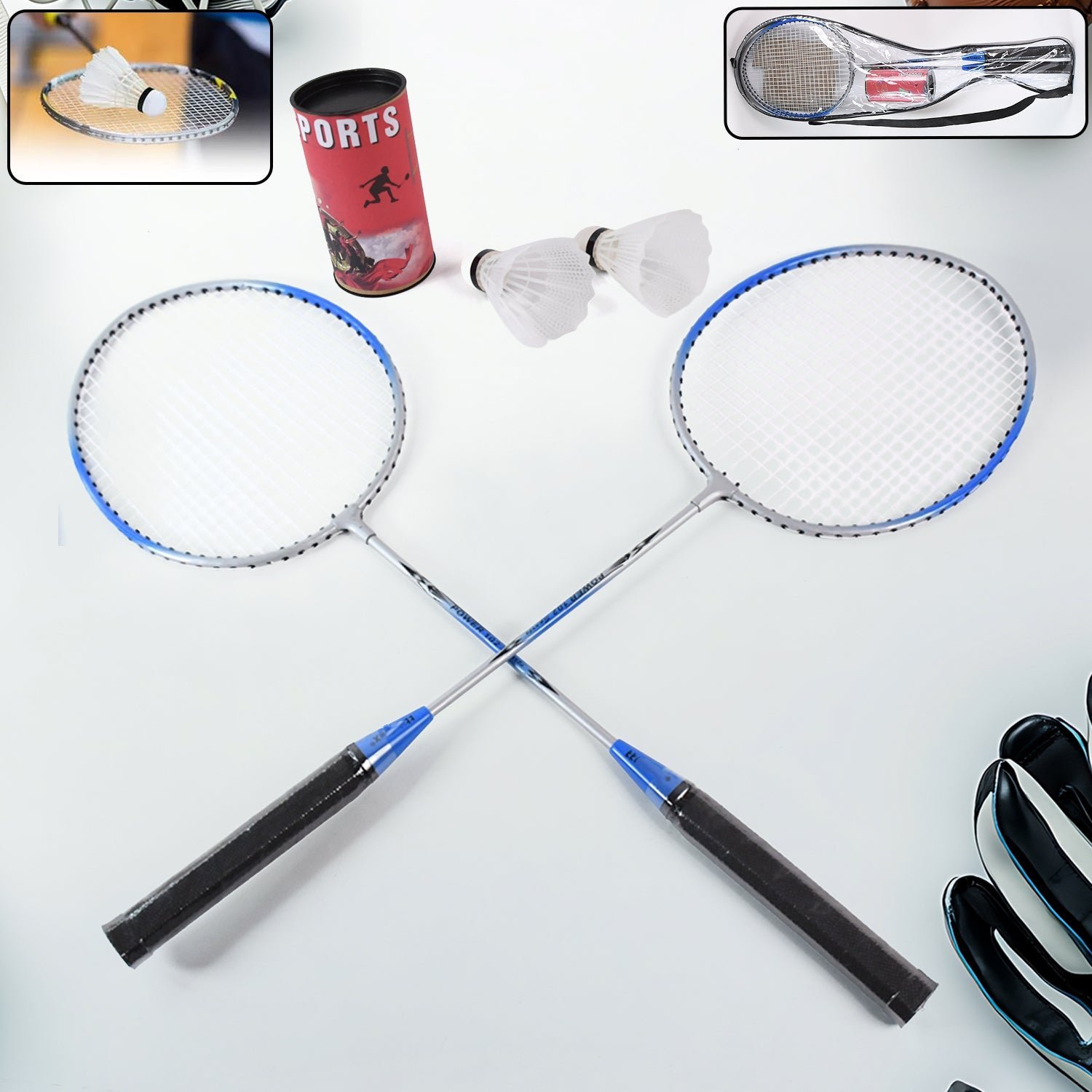 Badminton Set – Lightweight Metal Rackets with Carry Case